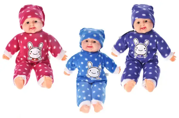 Пупс музичний SEL-0006 4 види, на батарейках, м'яконабивний, хохотун, кульок 43 см купити