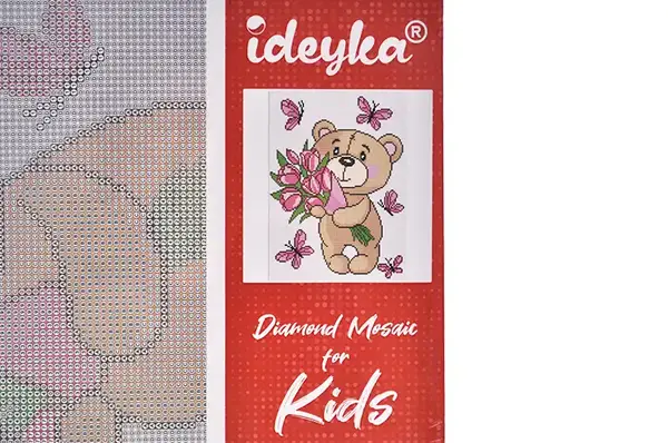 Набір з алмазною мозаїкою для дітей "Чарівний ведмедик" 30х40см IDEYKA купити недорого в Україні, фото 3