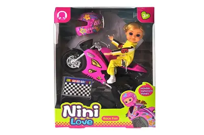 Лялька з мотоциклом 57896 в коробці р.22,6x6,5x17,4см YG Toys купити