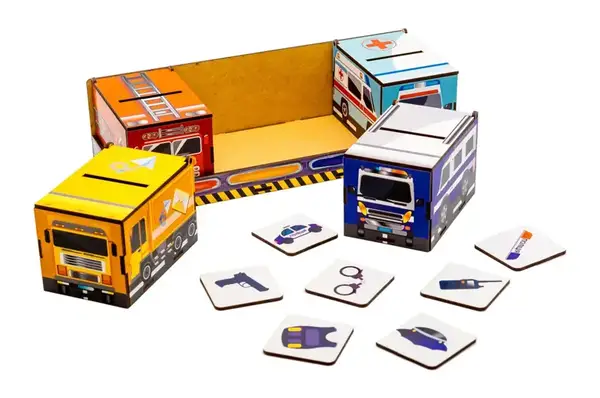 Сортер-монтессорі Puz-8783 "Машинки", дерев'яний PuzzleOk купити недорого в Україні, фото 6