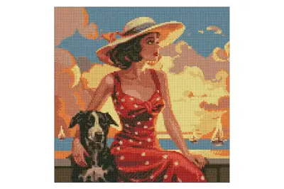 Набір з алмазною мозаїкою 40x40 см AMO7693 "Атмосфера моря" Ideyka купити