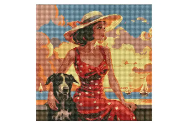 Набір з алмазною мозаїкою 40x40 см AMO7693 "Атмосфера моря" Ideyka купити