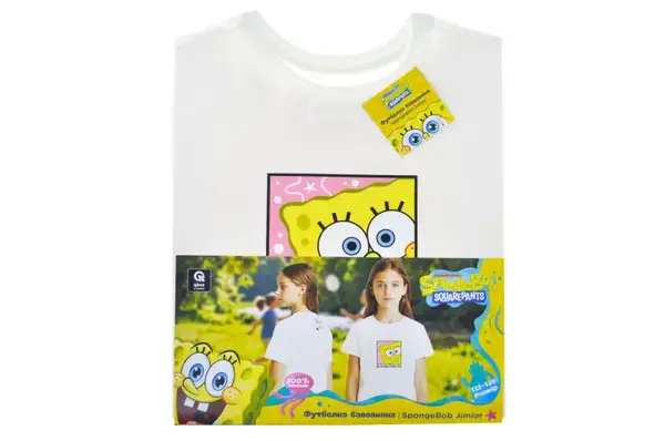 Футболка бавовняна QB-SB-001-05-122-128 SpongeBob Junior 122-128 qbee купити недорого в Україні, фото 4