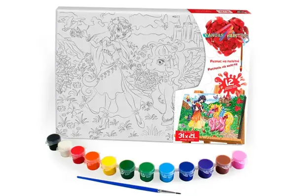 Набір для розпису на полотні 21x31 см PX-06-01,02,03,04,05...10 "Canvas Painting" DANKO купити недорого в Україні, фото 2