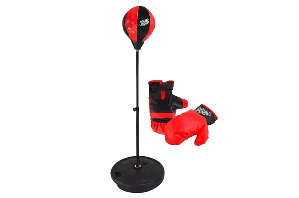 Боксерський набір BB114 (143881/1), надувна груша 20 см на стійці (80-110см), рукавички купити недорого в Україні, фото 2