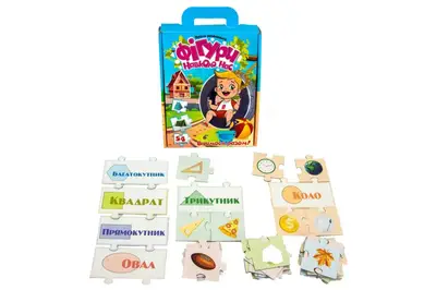 Навчальні пазли "Фігури навколо нас" 30911 STRATEG купити