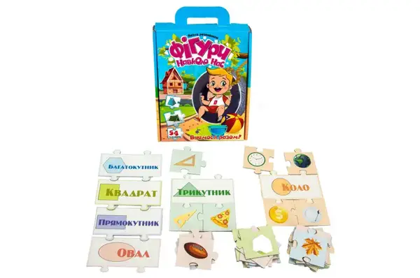 Навчальні пазли "Фігури навколо нас" 30911 STRATEG купити