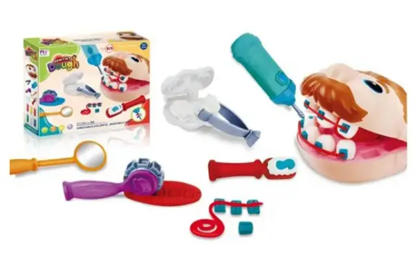 Лікарський набір 666-105 стоматолог з пластиліном та аксесуарами,з музикою,в коробці р.27,6x5,8x22см купити