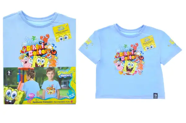 Футболка бавовняна QB-SB-001-03-98-104 SpongeBob Kids 98-104 qbee купити недорого в Україні, фото 2