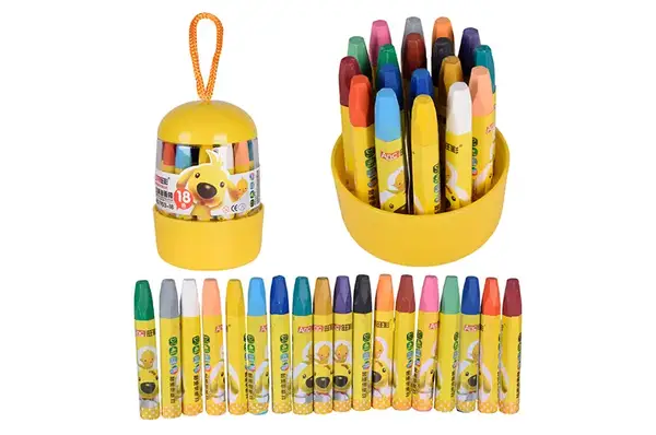 Набір воскової крейди CE150408 у наборі 18 кольорів, р-р крейди7,2 см, упаковка 7*10 см купити