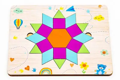 Головоломка дерев'яна Puz-15975 "Танграм Зірочка" р.17х14х0,6 см PuzzleOk купити