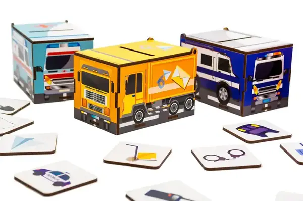 Сортер-монтессорі Puz-8783 "Машинки", дерев'яний PuzzleOk купити недорого в Україні, фото 8