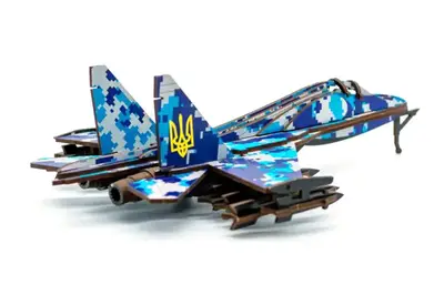 Конструктор Арт-00654 "Міг 29"дерев'яний, 94 дет. р. 34x23см PuzzleOk купити