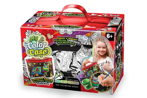 Набір для творчості CОC-01-01U,02U,03U,..,05U "My Color Case" косметичка-розмальовка DANKO купити недорого в Україні, фото 3