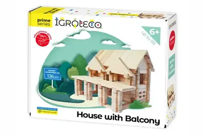 Будиночок з балконом 136 дет. 900248 IGROTECO купити