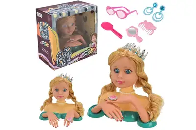 Голова для зачісок 3399 з аксесуарами для волосся, окулярами у коробці р. 28x16x29 см купити