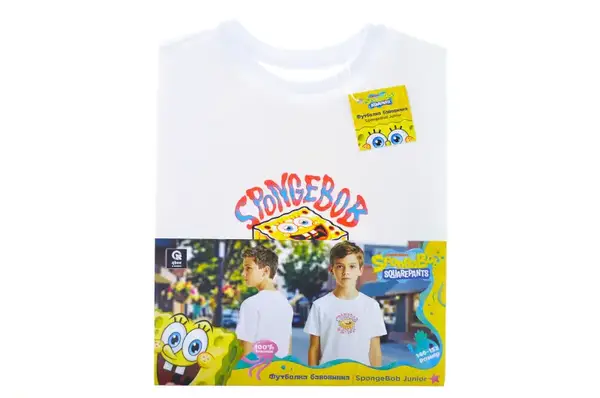 Футболка бавовняна QB-SB-001-17-146-152 SpongeBob Junior 146-152 qbee купити недорого в Україні, фото 4