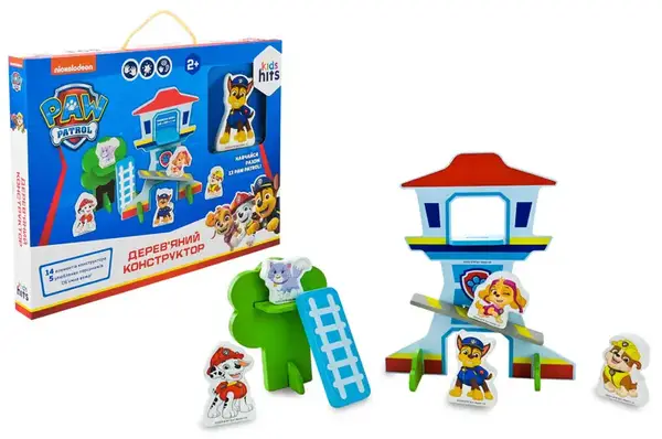 Конструктор дерев'яний KH20/042 Paw Patrol, в коробці р.34x25,5x3,3 см KidsHits купити