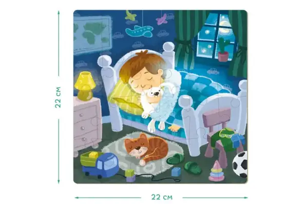 Пазли - 4в1 - 300130 "Мій день" (12,16,20,24 елм., р.22x22 см) DoDo купити недорого в Україні, фото 3