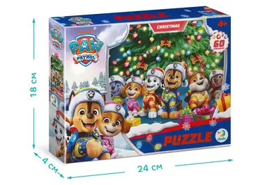 Пазли - 60 елм. - 200697 "Щенячий патруль. Готові до святкового дійства" DoDo купити