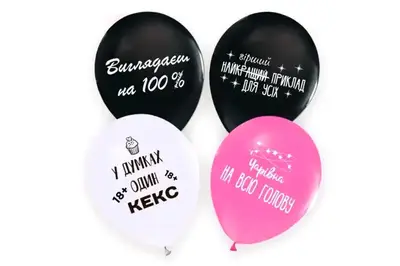 Латексні повітряні кульки 12' (30см.) 'Приколи ' асорті ТМ 'Твоя Забава' 50шт. купити