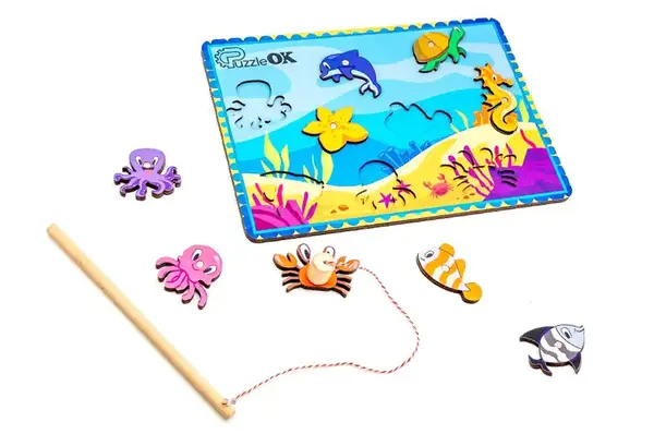 Риболовля А4 PuzA4-90274 дерев'яна, на магніті 9 елементів, PuzzleOk купити