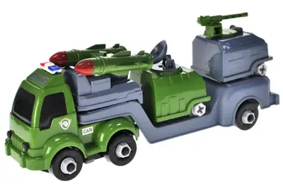 Машина конструктор 666-112 військова, в кульку р.33,5х11х7 см YG Toys купити