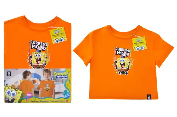 Футболка бавовняна QB-SB-001-13-86-92 SpongeBob Kids 86-92 qbee купити недорого в Україні, фото 3