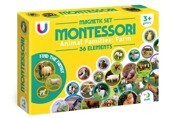 Магнітний набір 200271 Монтесорі "Родини тварин: Ферма" DoDo купити
