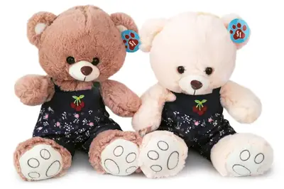 Ведмедик в комбінезоні (2 кольори) 5349/33 р.33см купити