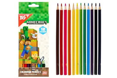 Олівці кольорові Yes 12 кол. "Minecraft" 290760 купити
