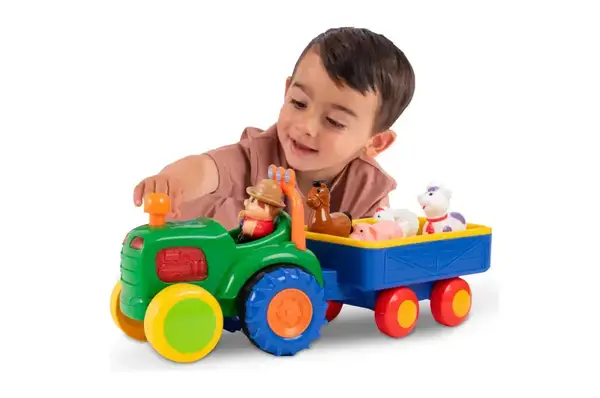 Ігровий набір ТРАКТОР З ТРЕЙЛЕРОМ 063180 KIDDI SMART (світло, українська) купити недорого в Україні, фото 4