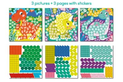 Набір для творчості. Мозаїка зі стікерами 300898 «Динозаври» DoDo купити