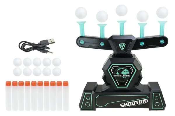 Тир 3362 світиться в темряві, на батарейках, до набору входять: м'які кулі, кульки, мішені, короб. 33x13x21,5 см купити недорого в Україні, фото 3