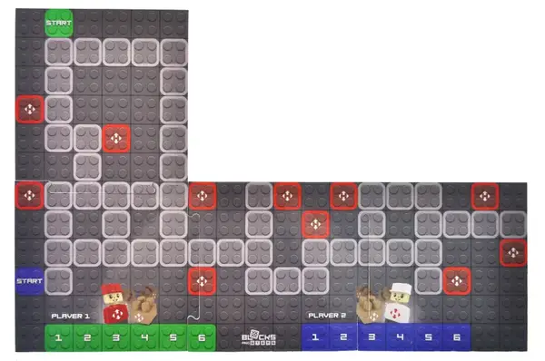 Конструктор блочний QB300-207 "Block&Steps: НОВА ПОШТА. Вантажівка Мрії" + ходилка і гра 3в1, 129дет. qbee купити недорого в Україні, фото 3