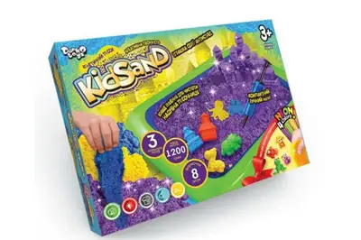 Набір з кінетичним піском KS-02-02U "KidSand" 1200 гр. + пісочниця DANKO купити