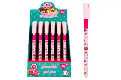 Ручка гелева Yes пиши-стирай "Sweet Cream" 0,5 мм, синя 420452 купити