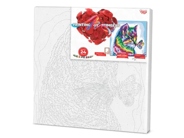 Набір для розпису по номерах 40x40 см KpNe-02-01,02,03,04,...10 "PAINTING BY NUMBERS" економ DANKO купити недорого в Україні, фото 8