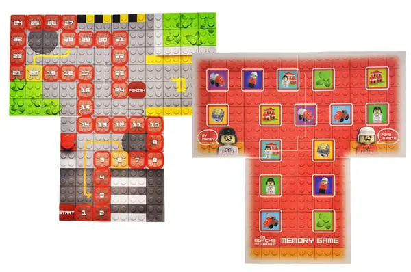 Конструктор блочний QB300-001 "Block&Steps: Пожежна команда" + ходилка і меморі гра 3в1, 74дет. qbee купити недорого в Україні, фото 6