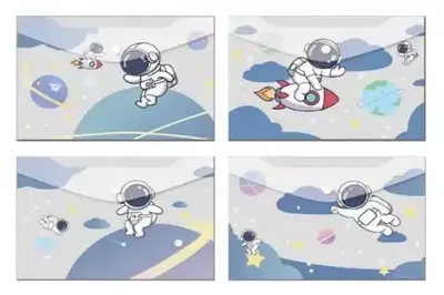 Папка A4 пластикова на кнопці 5800WB Космос, 4 види купити