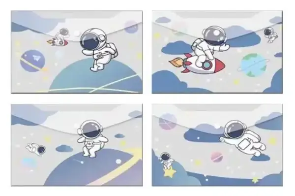 Папка A4 пластикова на кнопці 5800WB Космос, 4 види купити