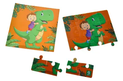 Пазли фомові магнітні - 16 елм. - QB200-001 "Діно друг" qbee купити