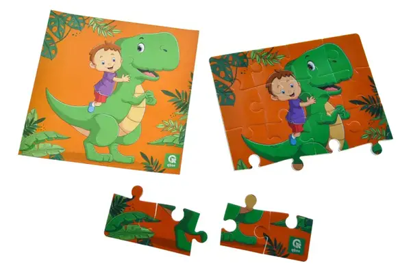 Пазли фомові магнітні - 16 елм. - QB200-001 "Діно друг" qbee купити недорого в Україні, фото 2