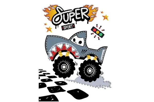 Набір з алмазною мозаїкою "Машина-акула"AMV1230 15*20 см IDEYKA купити