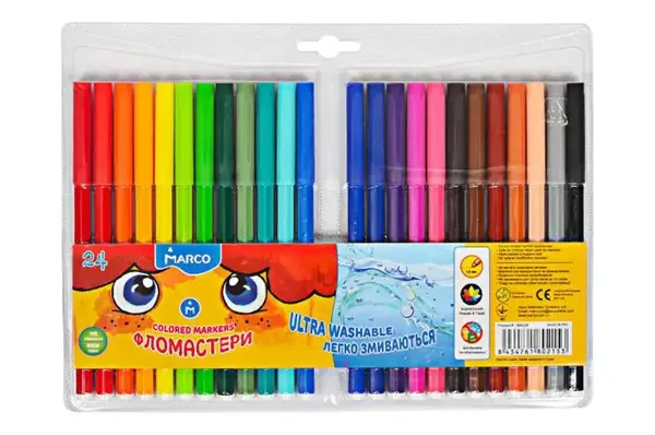 ФЛОМАСТЕРИ MARCO 1690 24 кольори купити
