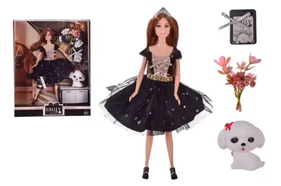 Лялька "Emily" з домашнім улюбленцем та аксесуарами, шарнірна QJ101A р.28.5*6.5*32.5см купити