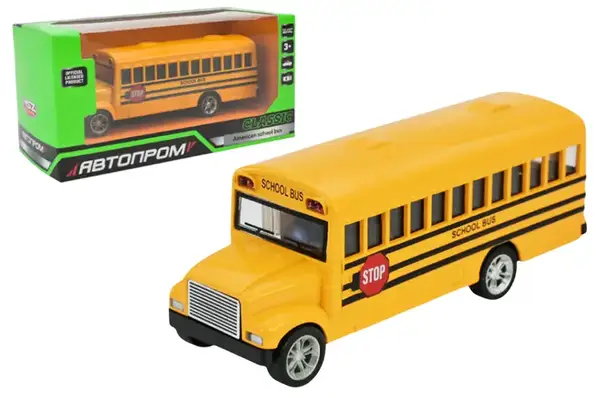 Машина металева "АВТОПРОМ" 10003 5" American school bus, відкриваються двері, в кор. 16,5*7*8 см купити