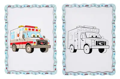 Картина по номерах Puz-22955 "Медична машина" дерев'яна, формат А4 PuzzleOk купити