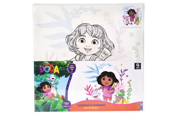 Набір для розпису по номерах 30х30 см QB913-005 "Дора мандрівниця" qbee купити недорого в Україні, фото 2