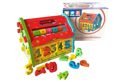 Дерев"яний сортер "Будиночок" YZW-0328 р.21,5*17*17,5см купити